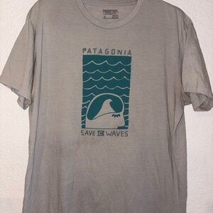Patagonia Light Gray Slim Fit Tee